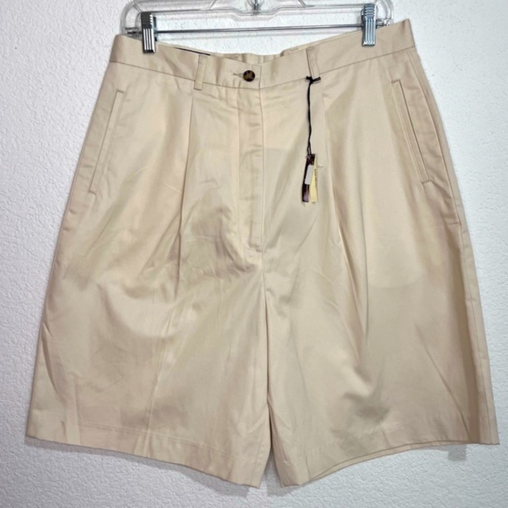Cutter & Buck Ivory Cream Bermuda Golf Shorts Pockets New 14 L